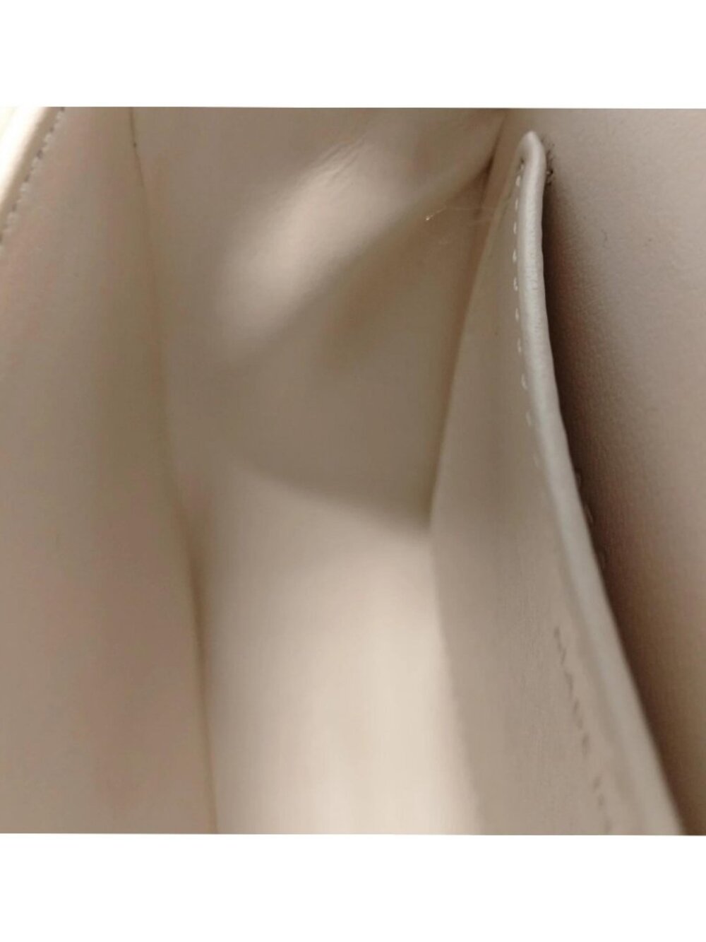 Authentic Celine Triomphe Small Shoulder Bag White Leather Gold Logo Crossbody - Picture 10 of 16